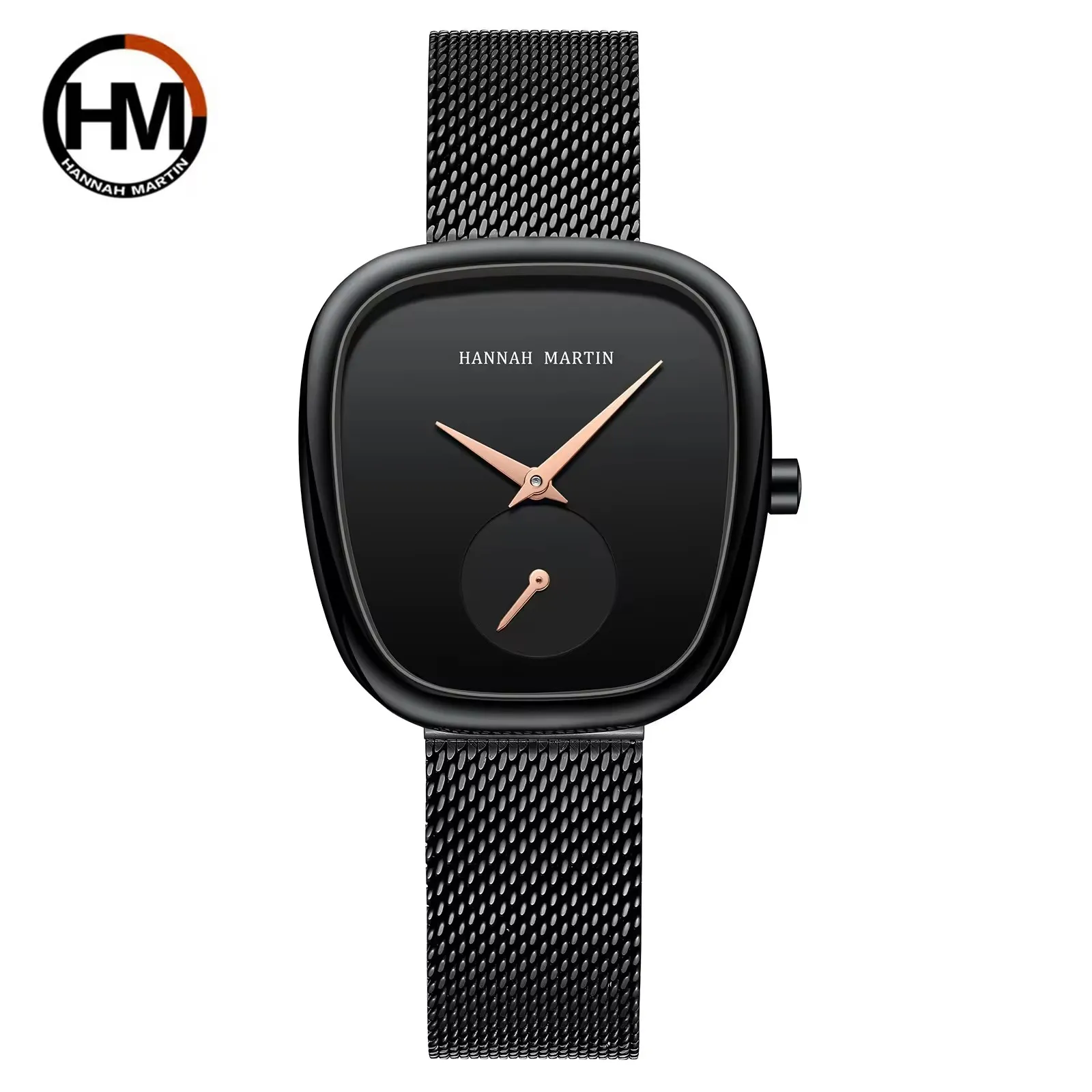 Hannah Martin 1251 Women Watch Japan Quartz Movement  Fashion Waterproof Rose Gold Stainless Steel Ladies Bracelet Watch Reloj