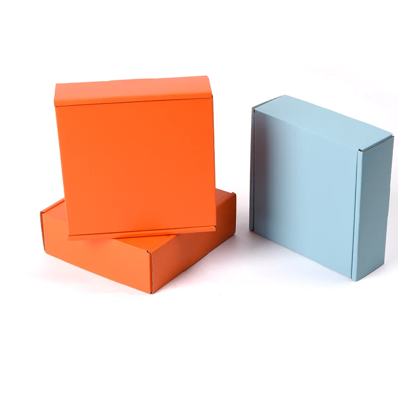 Biodegradable shipping boxes mailing mailer box blue gifting box packaging for jewelry soap perfume candle cosmetic clothes