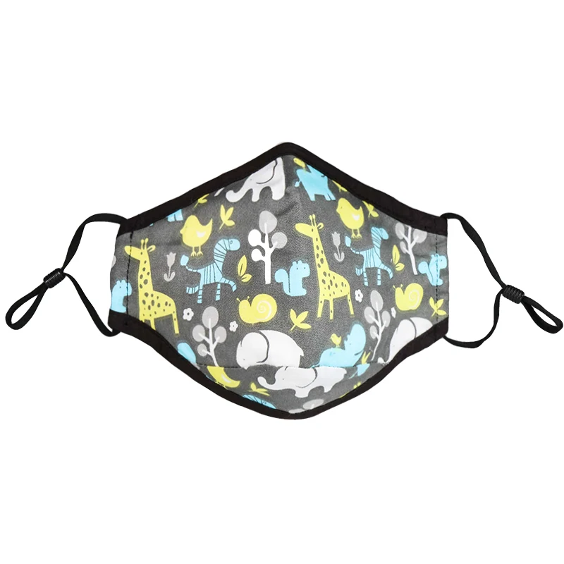 wholesale fashion pm2.5 dust face mask children kid cotton mask printed cartoon patterns washable reusable cotton masks