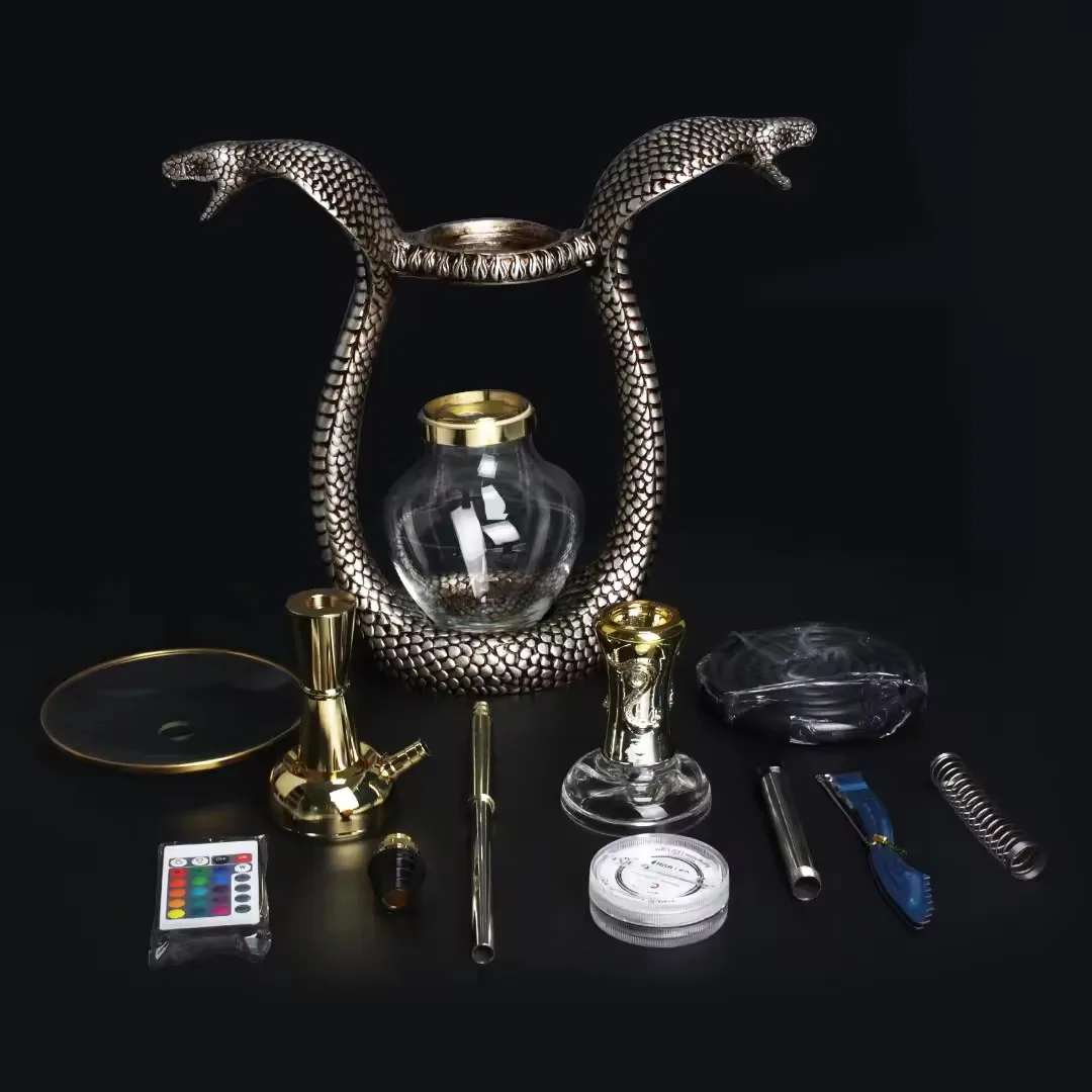 Wholesale New Style Shisha Hookah Set Animal Shape Animal Hookahs Two-headed Snake Hookah Turkish Nargile