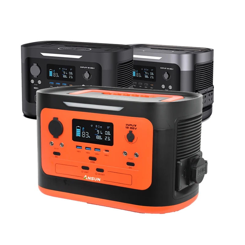 Outdoor Lithium Battery Ukraine Portable Power Station 1000W Camping Solar Rechargeable Portable Power Station Lifepo4