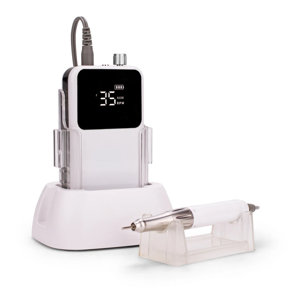 Professional Nail Suppliers Custom Private High Power 65w Electric Nail Drill Machine Cordless 35000 RPM Gradient Color E-file