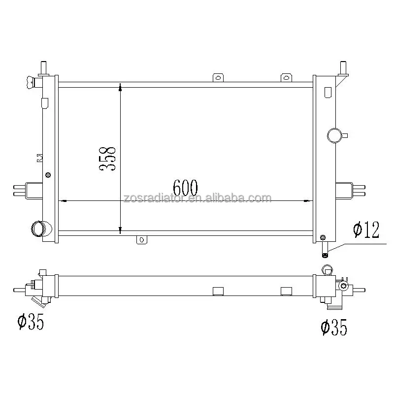 Alloy  Radiator For Holden Astra TR &TS Series / Opel Astra G MK4 GSi Coupe SRi Turbo 1.8L 2.0L 1998-2005