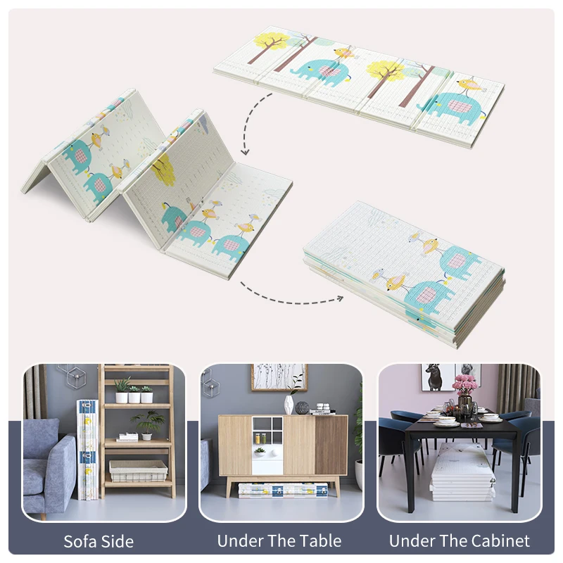 Xpe Foldable Baby Play Mat Foam Folding Play Mat Extra Large Foam Crawl Mat