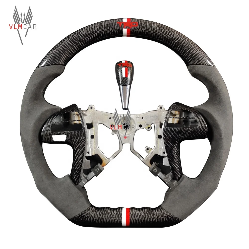 Private custom carbon fiber steering wheels/Trims for Fortuner/Innova/Hilux  with Trd color strip