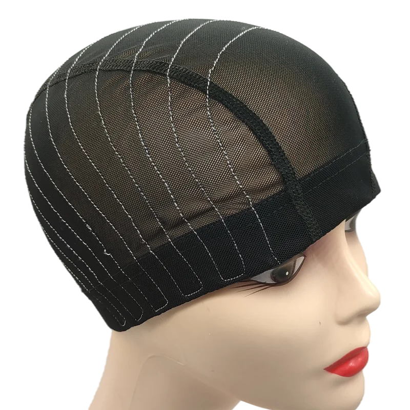 Wholesale Custom 4x4 Breathable Cap wig Stretchable Elastic Ventilated Wig Caps Weaving Closure Map Guideline Dome Mesh Wig Cap