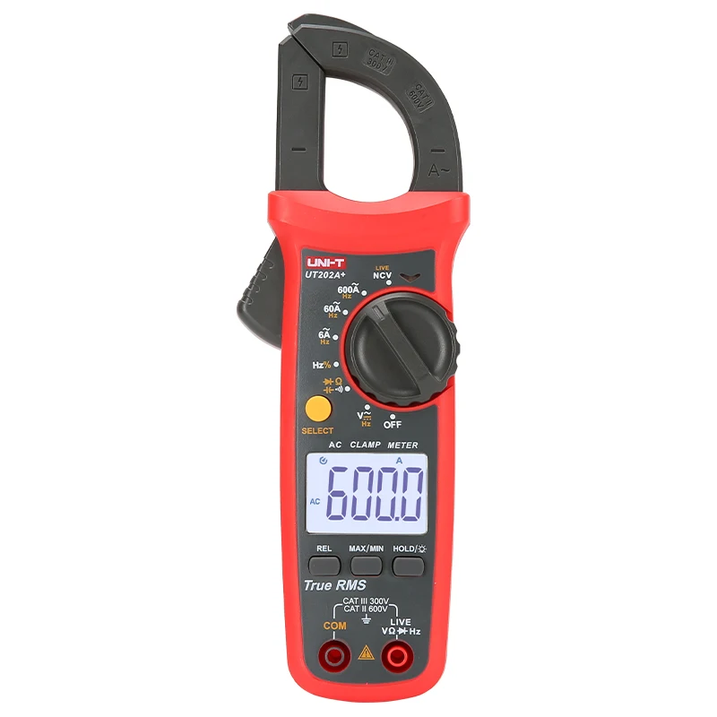 UNI-T UT202A+ 6000 Counts Digital Multimeter Clamp Meter True RMS Current Clamp Meter Voltage Tester Voltmeter Resistance Meter