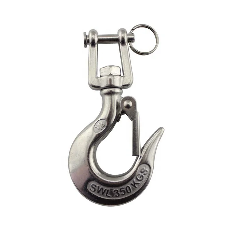 American Style Heavy Duty Crane Cargo Hook 304 316 Stainless Steel Plain Finish Mining Heavy Industry Crane Lifting Chain Hook