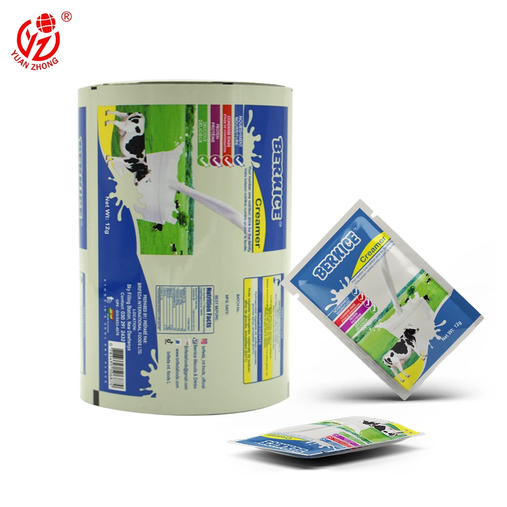 Wholesale Custom Printing Food Grade Coffee/Milk/Soft Drink Sachet Packaging Film Plastic Laminated OPP Foil Film Roll
