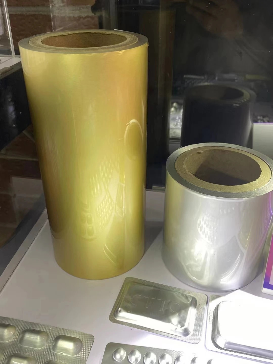 PTP pharmaceutical aluminum foil Packaging foil Custom Printing OP/AL/VC Medicinal Aluminum Foil