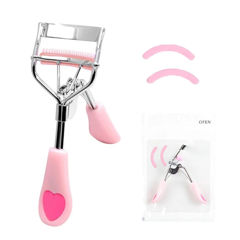 High Quality Black Pink High Quality Plastic Eco Friendly Mini Custom Private Label Tools Kit Comb  Eyelash Curler