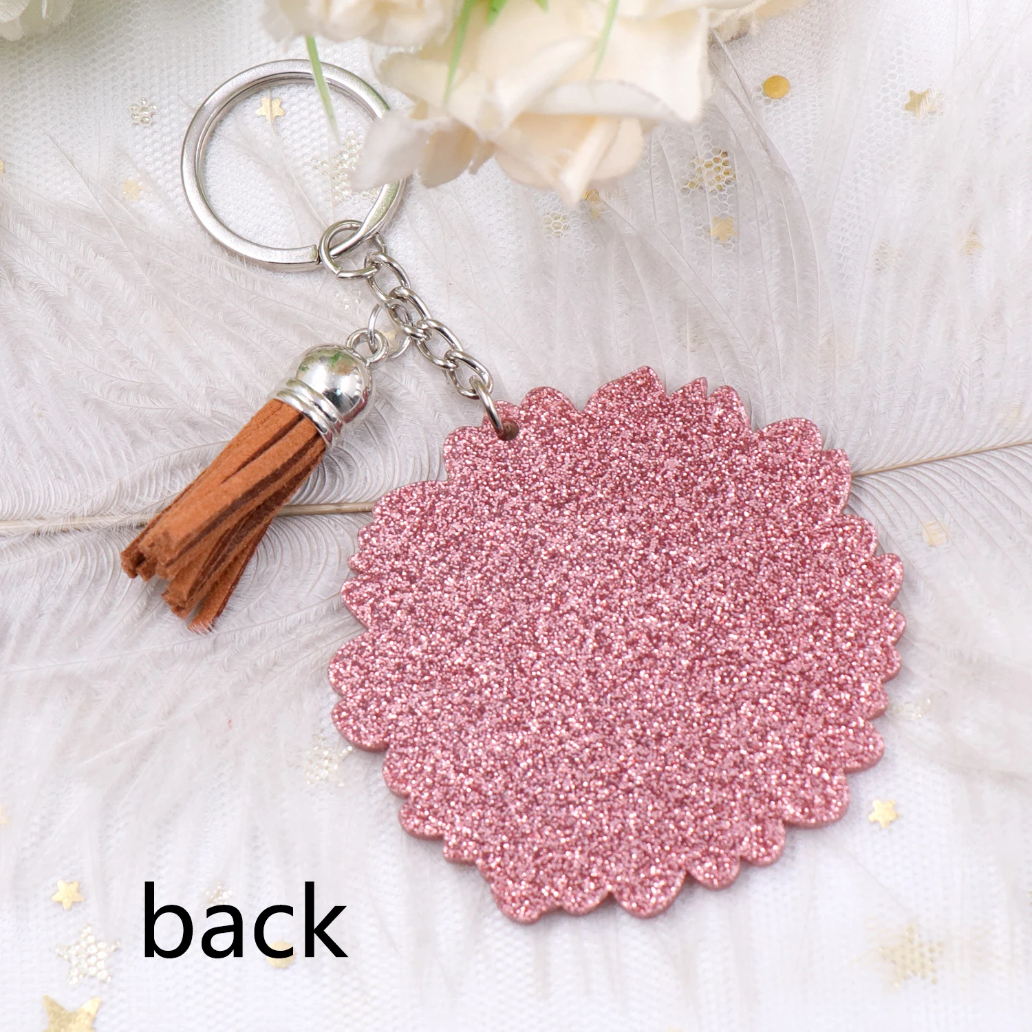 KHS230KH1144 Promotion 2022 New Teacher gift Plant Seeds That Grow Forever White Glitter Acrylic Keychain