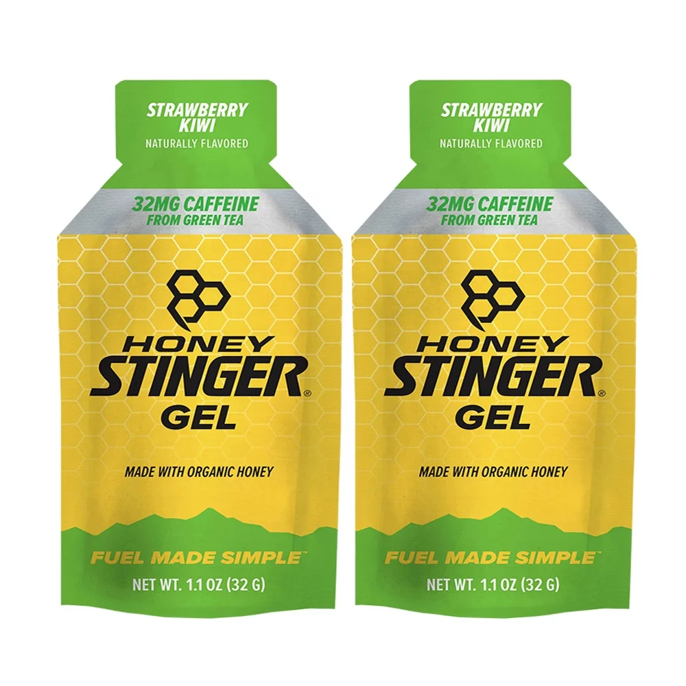 Empty! Digital Printing Bottle Shape Plastic Fluid Energy Gel Sample Packet Pouch 30g Single Serve Honey Packaging Bag