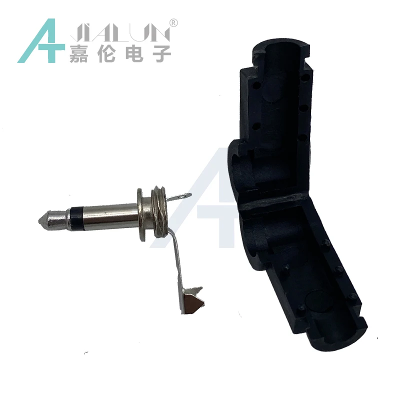 3.5mm Mono Plug Right Angle 90 Degree Solder Mono 2-Pole Plug Connector