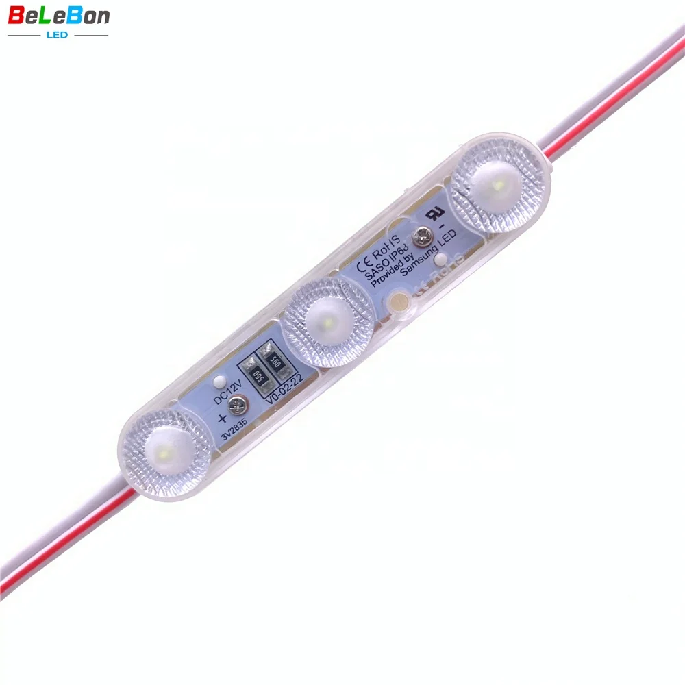 DC12V 3 лампы 1,2 Вт 3000 К 4000 К 6000 К 9000 К 12000 К медный провод кабель saso IP68 samsung korea светодиодные модули