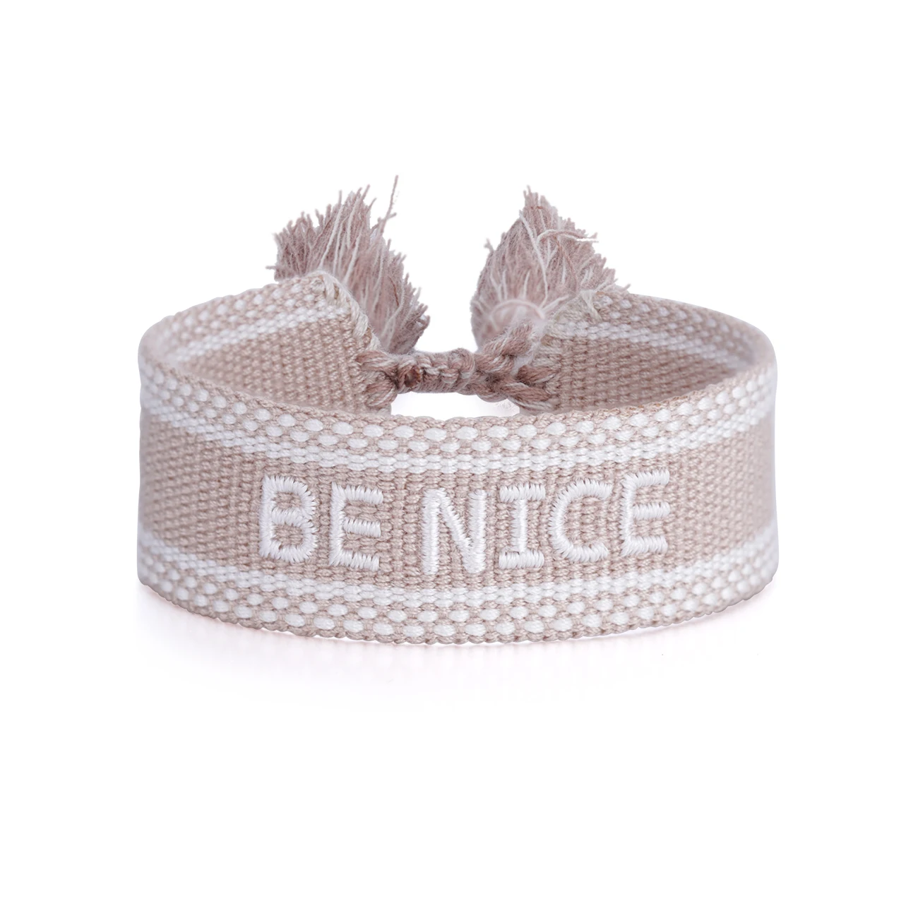 
Adjustable Women Handmade Knitted Cotton Fabric Thread Polyester Custom Hand Braided Woven Friendship Bracelet 