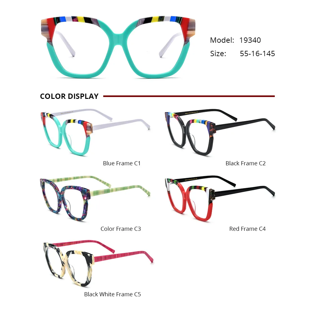 Colorful Newest Star Fahion Joint Acetate Cat-eye Sunglasses Unisex Polarizing Good Driving Freak Glasses