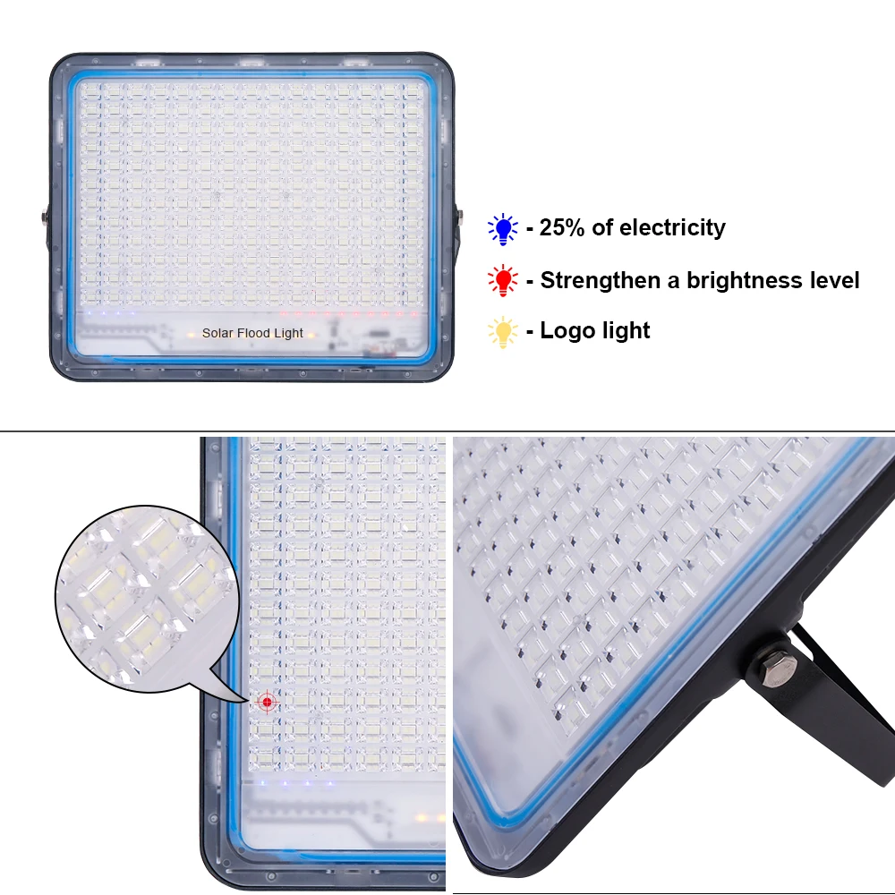 LAP Outdoor Camping Warning Lights Spotlights Rechargeable 40w 60w 100w 200w 300w Solar Led Flood Work Light