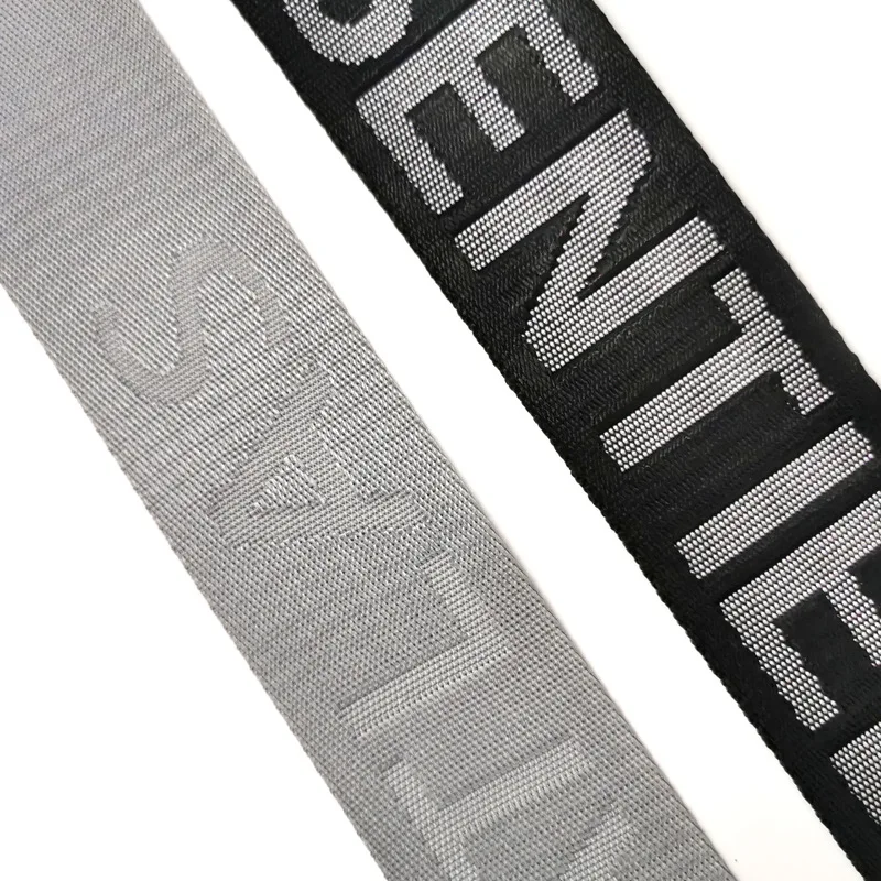 custom cloth tape jacquard Recycled PP Nylon Polyester Printed Webbing for Shoulder Strap and Luggage Strap clothes accessories