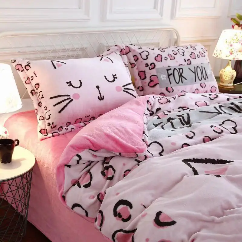 Long terry Coral fleece Linen sets for Queen or King size