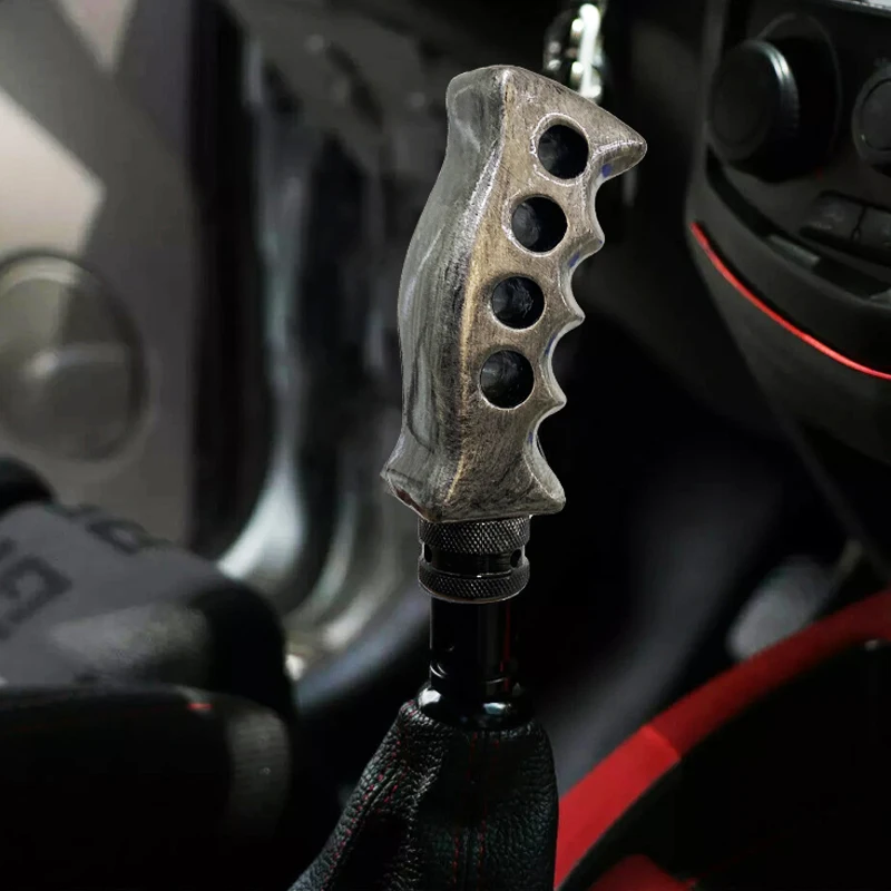 Car Manual Transmission Knife Grip Handle Shift Knob Easy Grip Wave Rod Most Cars Interior Accessories 4 Adapters Manual