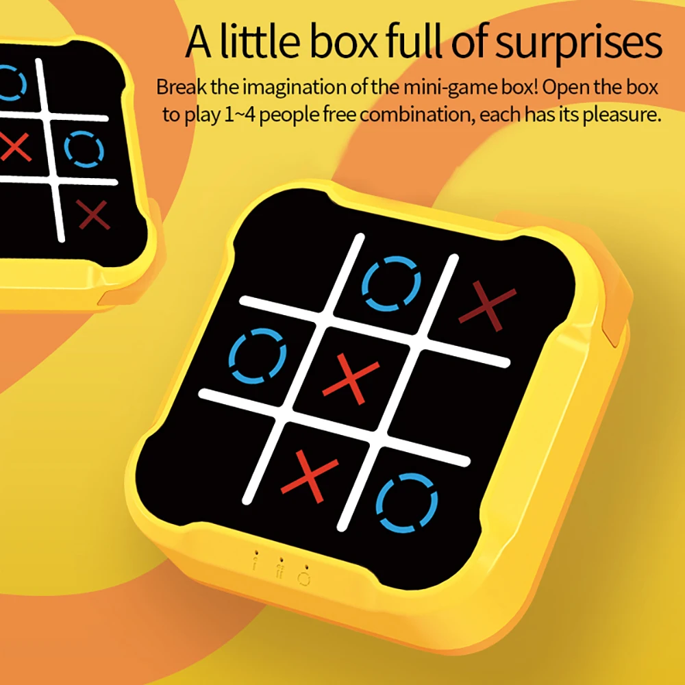 New Arrival Tic-Tac-Toe Game Handheld Educational Puzzle Game Portable Home Board Toy Memory Growth Game for Children