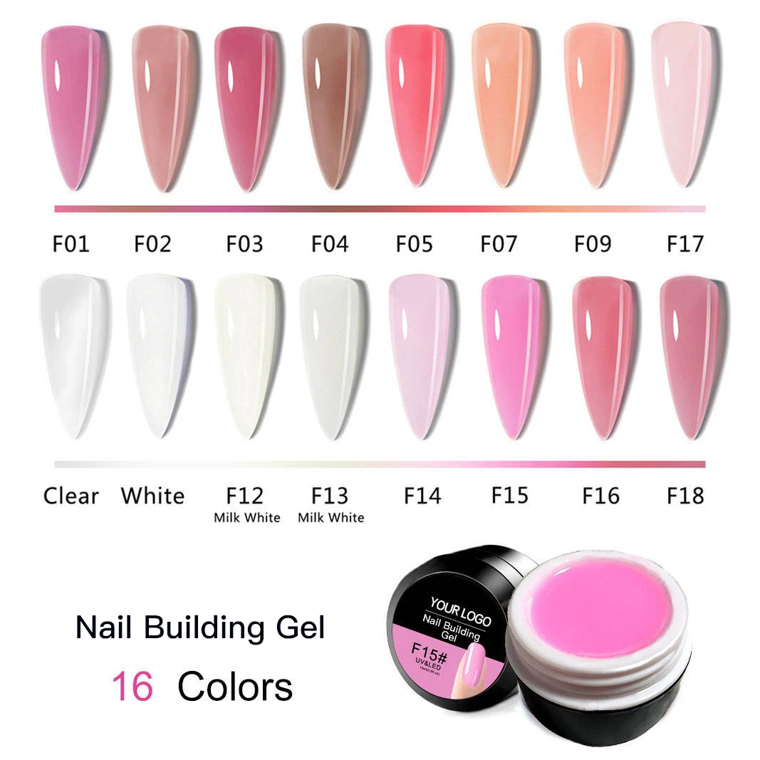 16 Colors Poly Gel De Construction Nail Extension Hard Gel Nail Builder Acrylic Kit