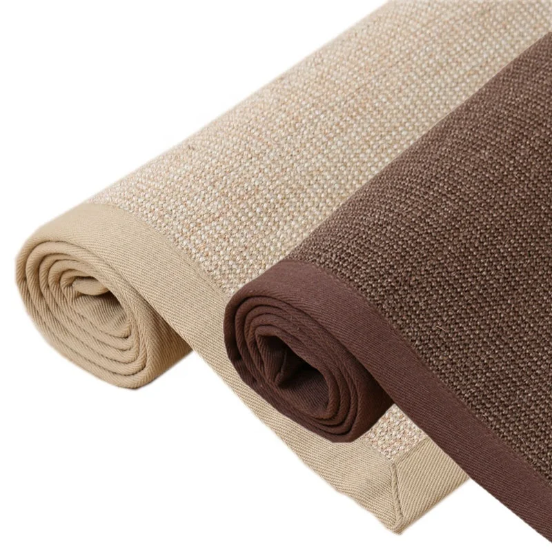 Japanese style custom area rugs table jute carpet runner natural tatami sisal woven jute rug