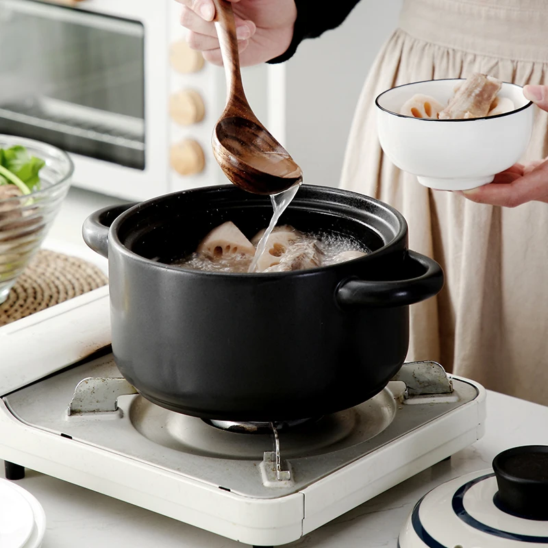 New Arrival Food Steamer Casserole Gas Stove Ceramic Heat Resistant Kitchen Household Ceramic Casserole