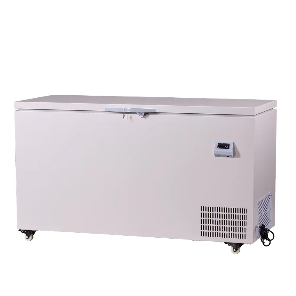 -60 Degree Large Commercial Fish and Meat Cryogenic Horizontal Deep Freezer 420 Liter Electric Single Door SWING Door Household