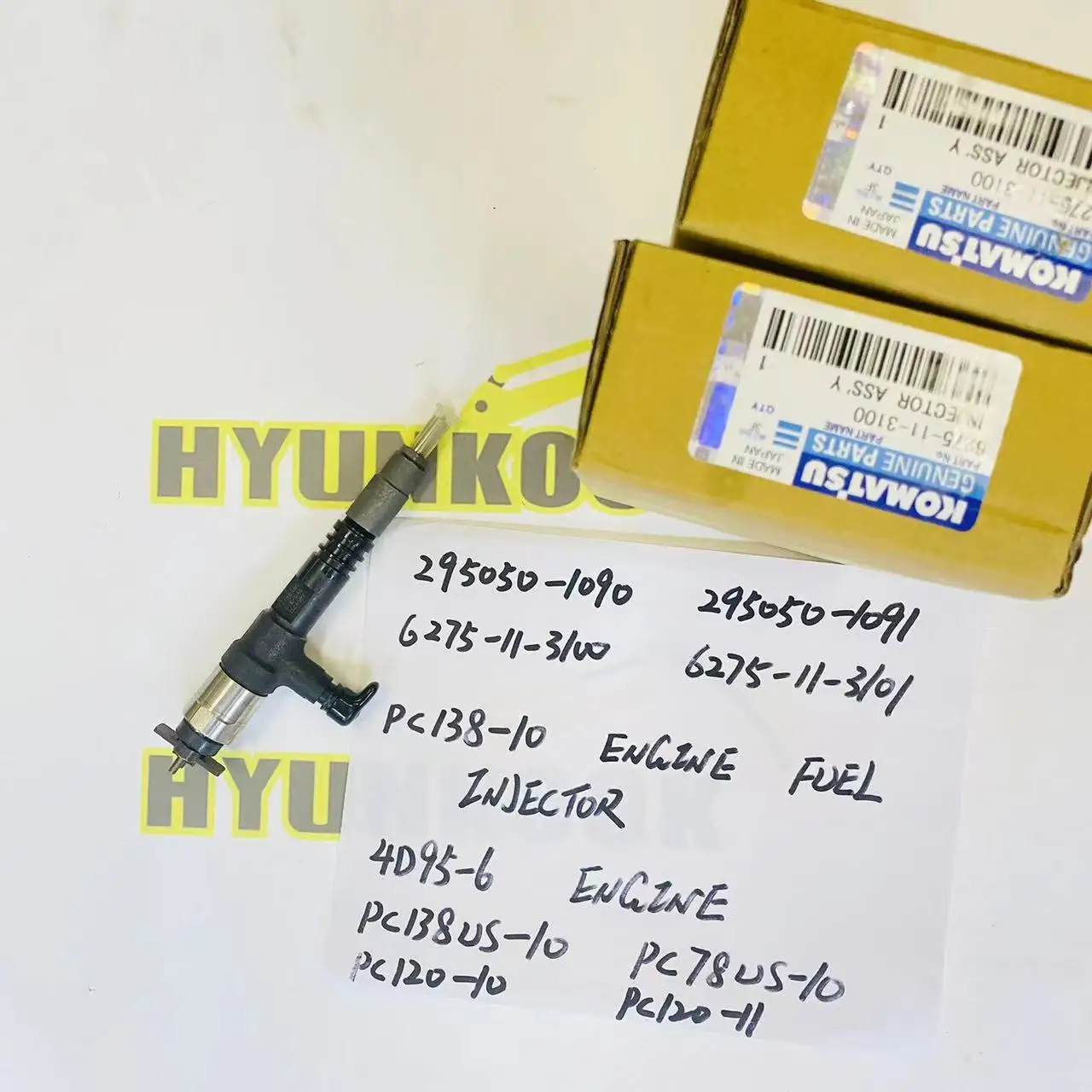 295050-1090 6275-11-3100 Injector Genuine New Common Rail Injector 4D95-6 ENGINE Diesel Injector PC138-10 PC78US-10 PC120-10