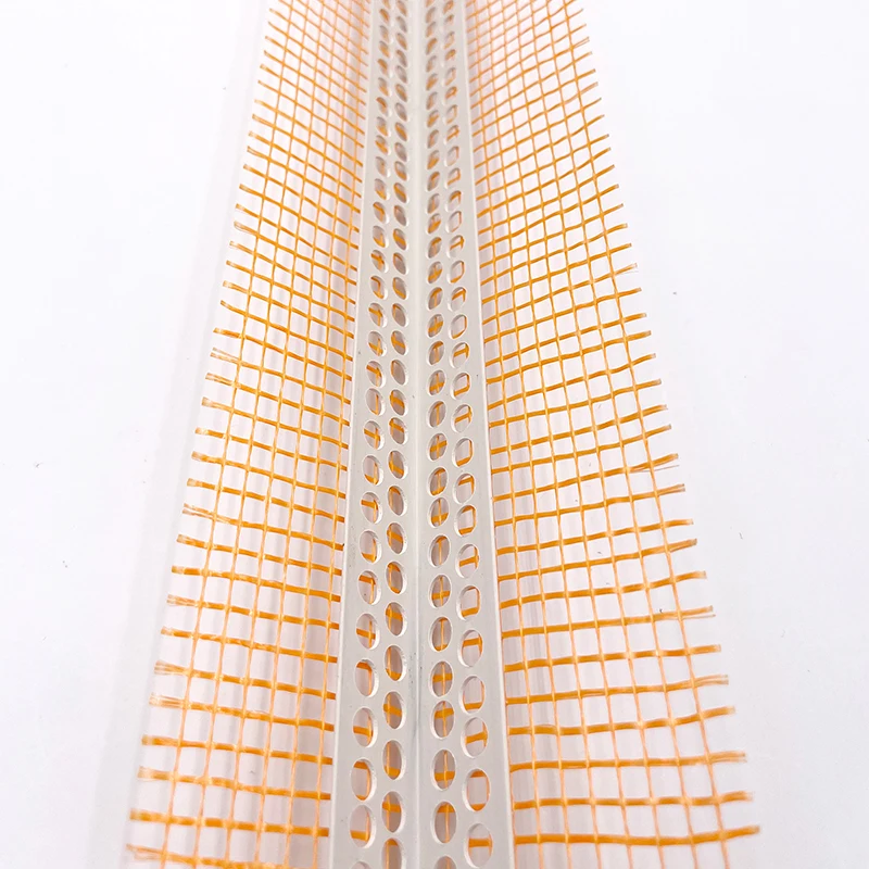 Plaster Drywall Construction Material Angle Bead PVC Plastic Corner Bead with Fiberglass Mesh