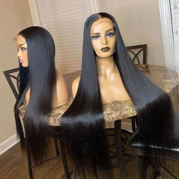 Cheap Best Human Hair Brazilian Wigs Women Pre Plucked Hd Lace Frontal Wig 13X6 Bone Straight Hair Wigs