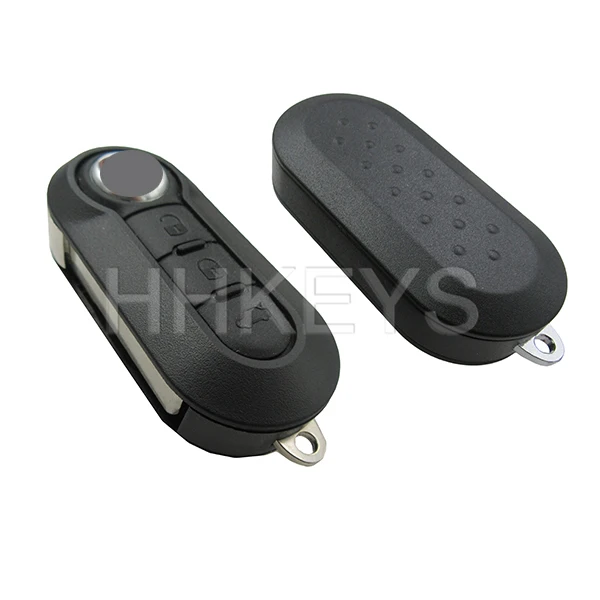 Best quality 3 buttons remote flip car key case cover with logo for Fiat 500