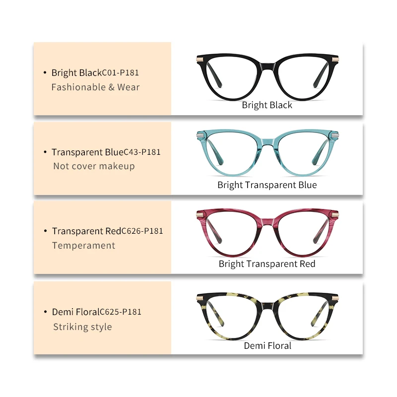 2023 Hot Sale Acetate Optical Glasses Latest Handmade Spectacle Frames for Unisex