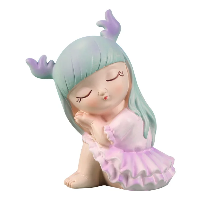 wholesale small collectible African Japan Indian custom resin fairies miniature tiny cute girl boy baby figurines