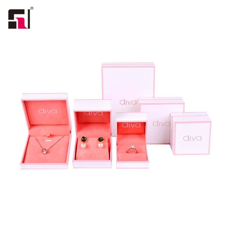 Hot Selling Cheap Custom  Pink Necklace Jewelry Box,jewelery Box Packaging Pink Ring Box