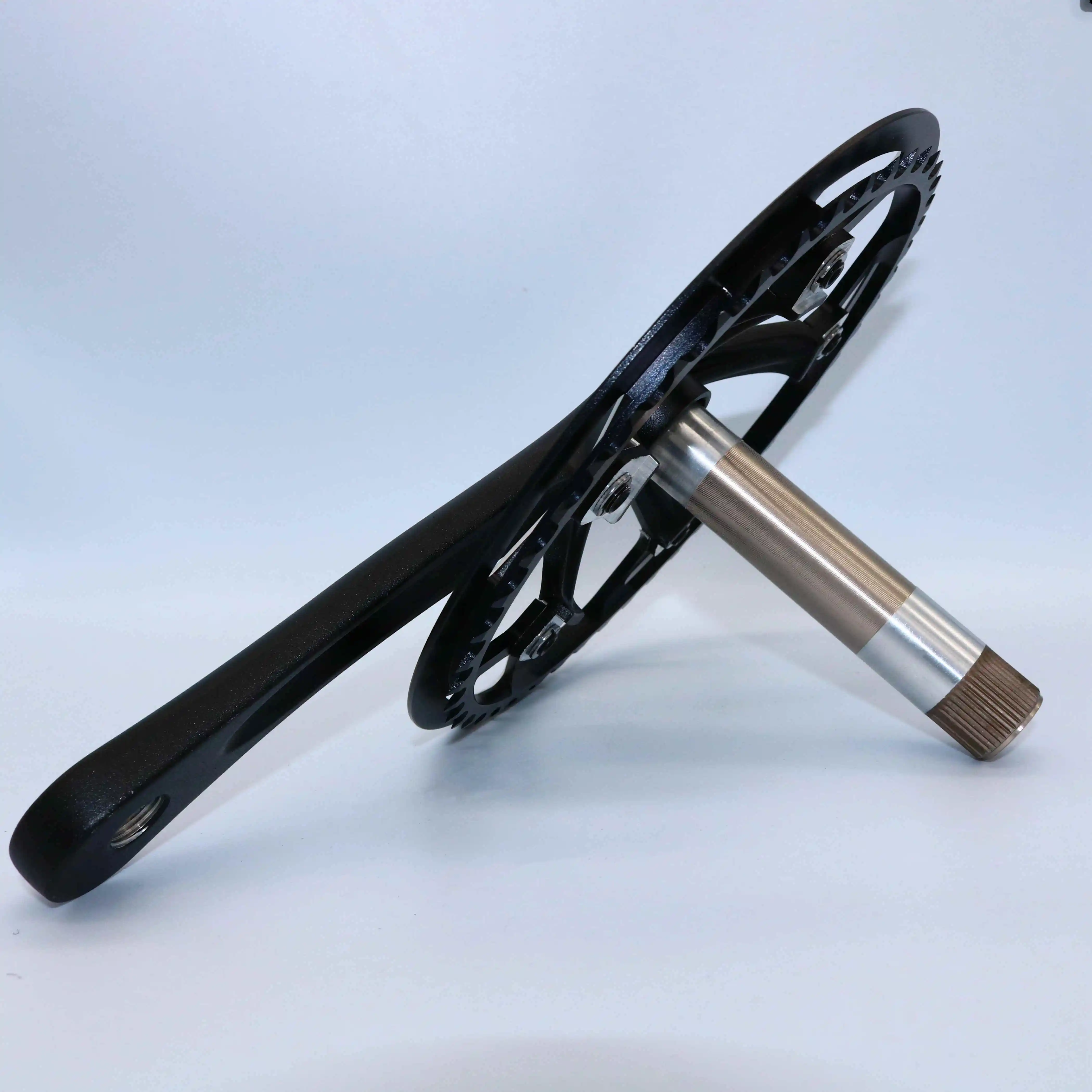 Hot Sell  Cnc Driveline Road Folding Bike Crankset Bicycle Crank Arm 53t Single Speed Amazon hot Crankset