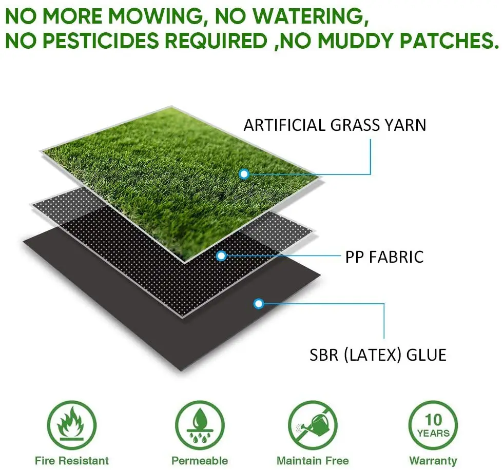 25mm 30mm environmental friendly fake grass artificial grass lawn Chinese natural artificial grass for garden