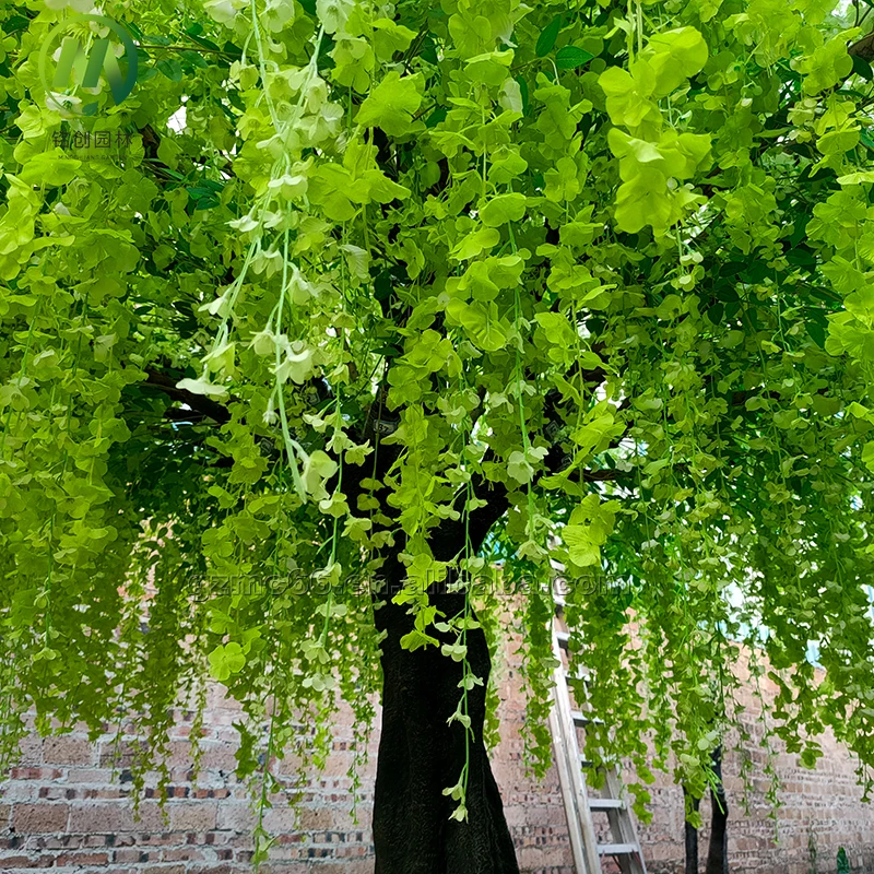 customized large evergreen blossom tree artificial wisteria vine tree wedding party flower tree decoration fairy garden