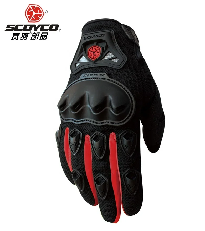 Mens Scoyco Motorcycle Mittens Knight Full Finger Winter Windproof Motocross Mittens Half Finger Motor Race Mittens