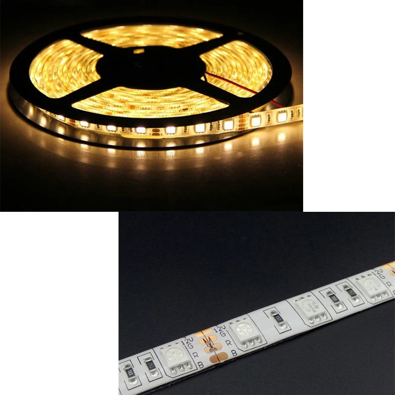 Суперъяркая Водонепроницаемая светодиодная Rgb лента 5050 Smd 300 IP65 12