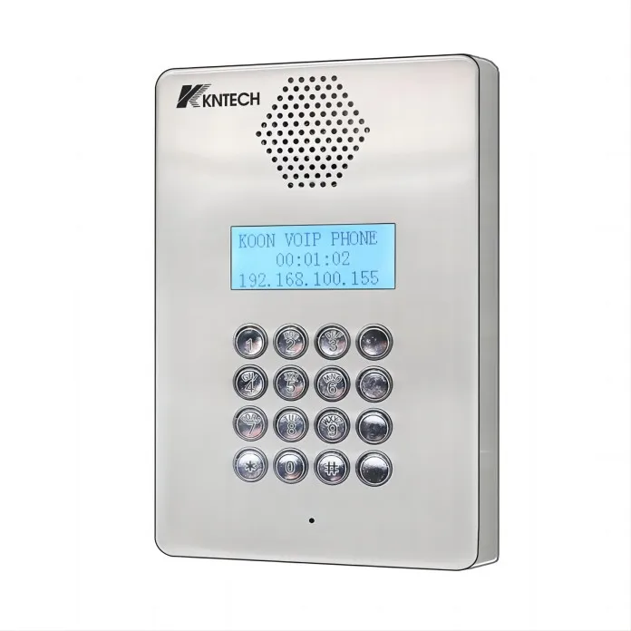 KNZD-03 LCD Intercom KNTECH Elevator Emergency Phone Metal Keypad Handfree LCD Analog Telephone Clean room