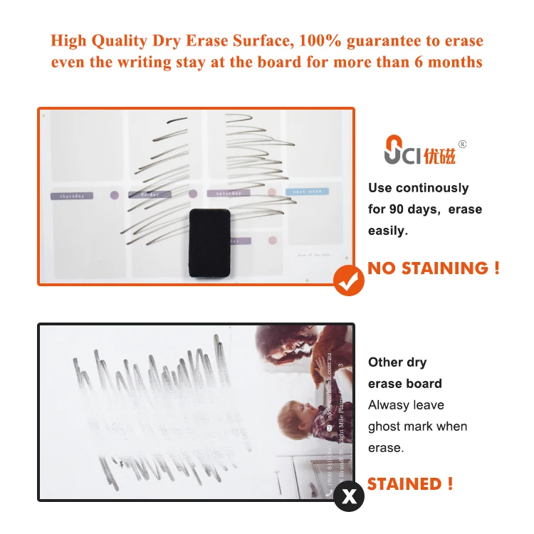 UCI Magnetic Dry Erase Calendar Custom Design Fridge Magnets Removable Magnetic Monthly Planner