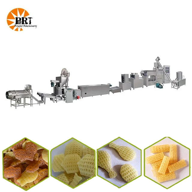 Китайская автоматическая машина для производства пани Пури жарки golgappa 2d 3d экструдер закусок жареные поддоны линия по производству