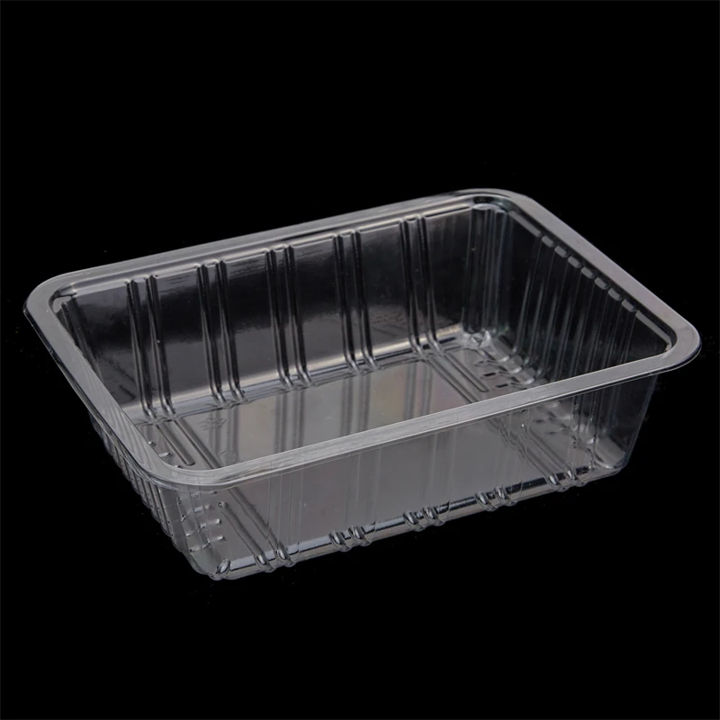 Clear PET Disposable Biodegradable Fruit and Vegetable Box Food Grade Plastic Tray