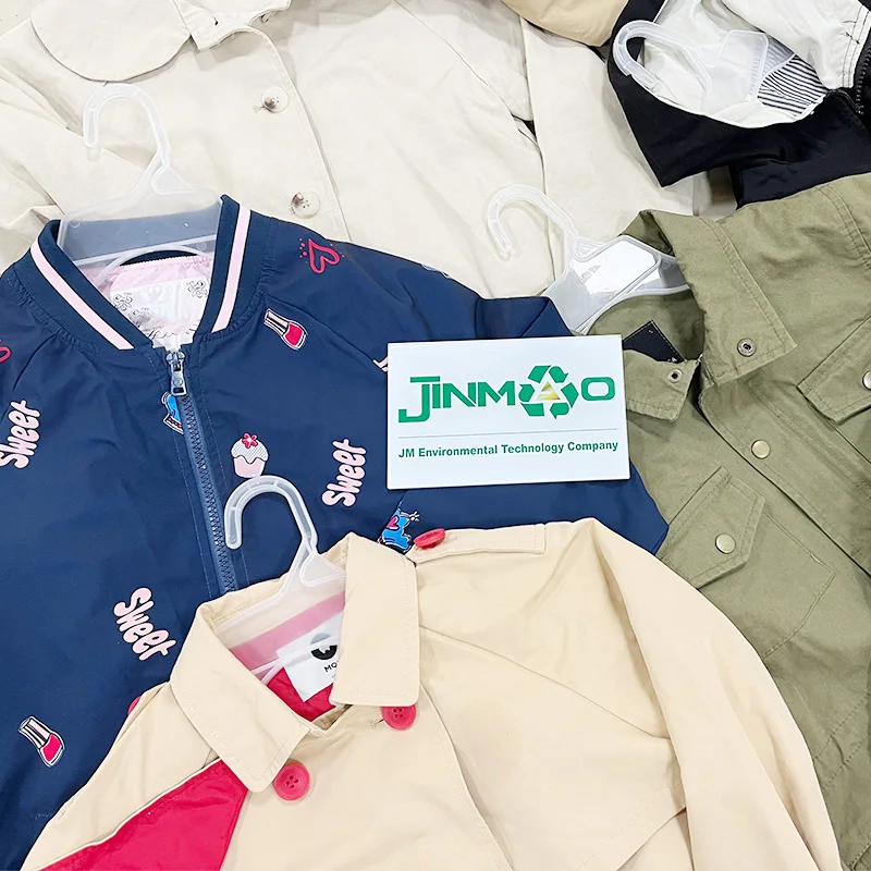 wholesale hot sale grade good 2nd hand sport style baseball thin jacket for 5-10years old boy kid used cloth mixed bales