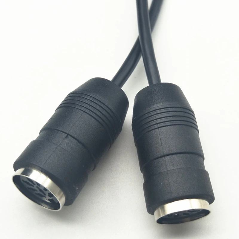 OEM black mini din big din male and female midi extension cable for Intelligent residence power cable
