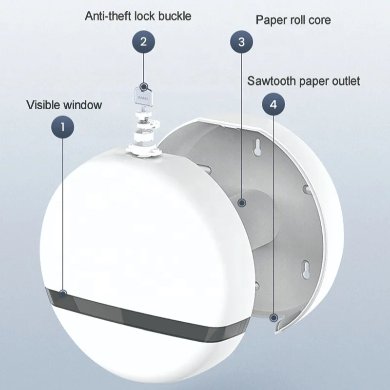 Wall mounted toilet towel holder tissue box jumbo roll paper dispenser paper dispenser