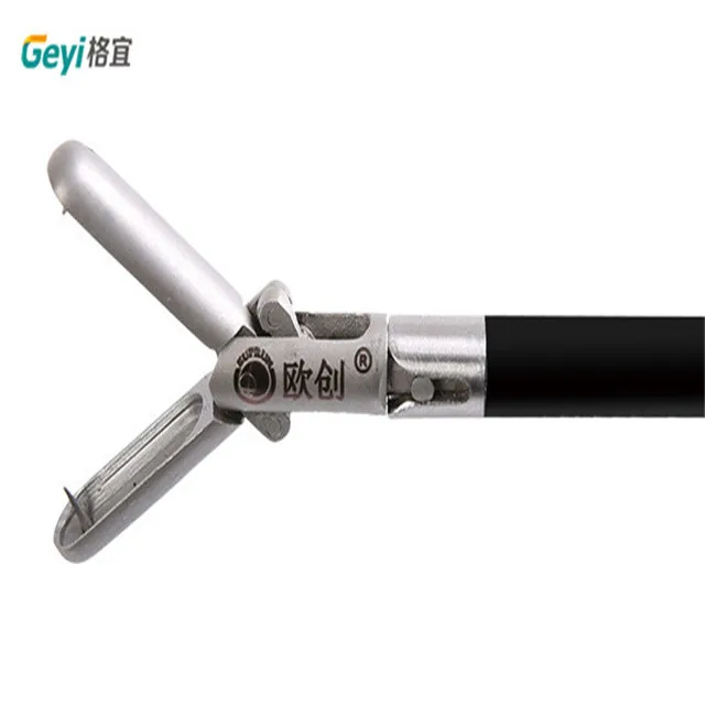 laparoscopic biopsy forceps  sharp cupped jaw with handle surgical instrument